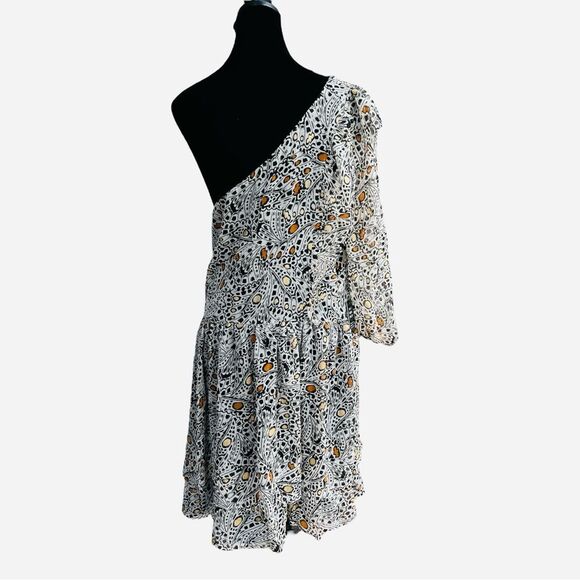 Express X Rachel Zoe Collaboration One Shoulder Gold Monarch Dress Size XL - Picture 7 of 11